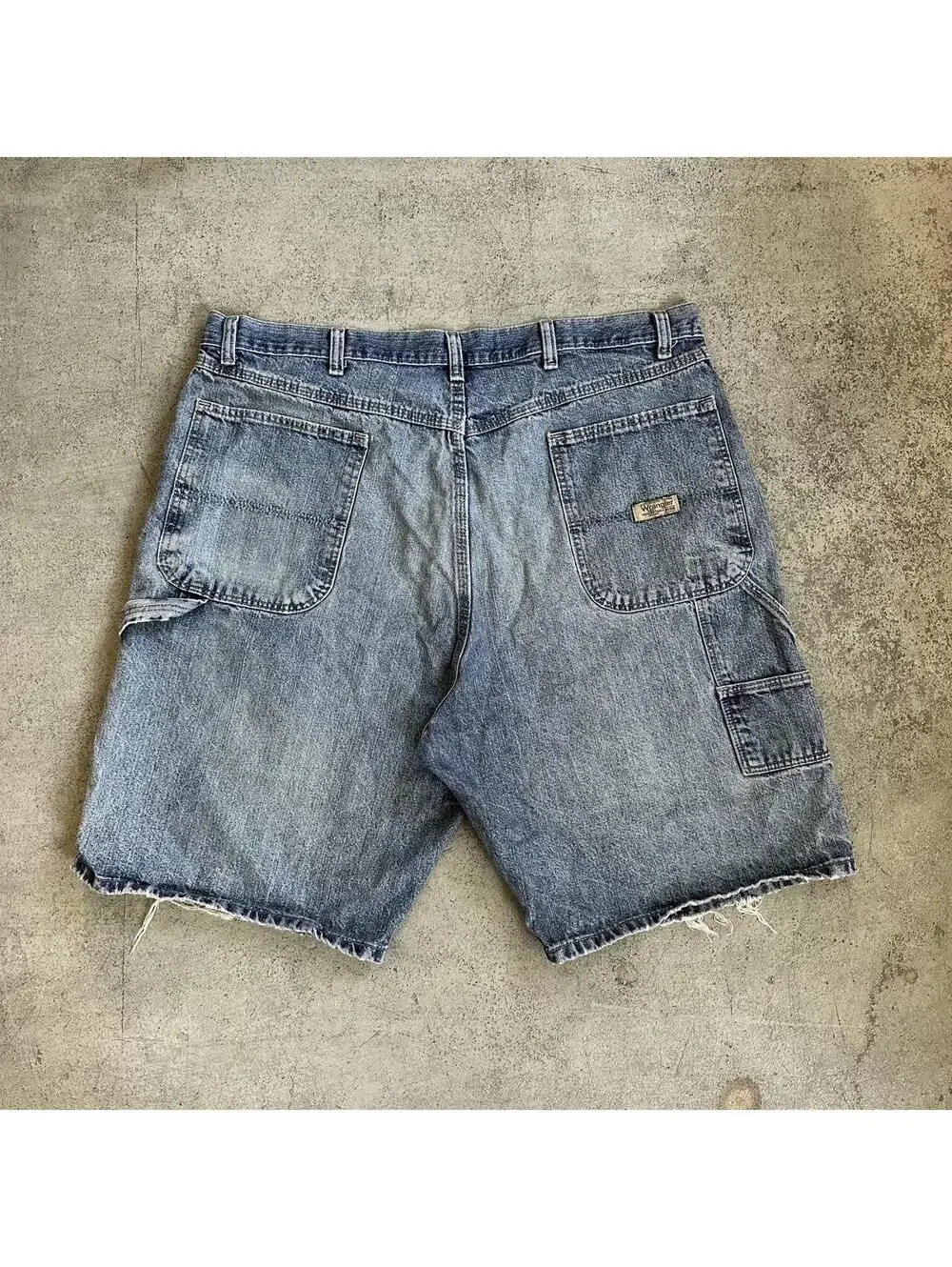 Vintage Y2K Wrangler Blue Carpenter Baggy Denim Jeans Shorts Jorts